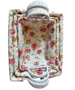 JUEGO DE CANASTAS ESTILO FLORAL